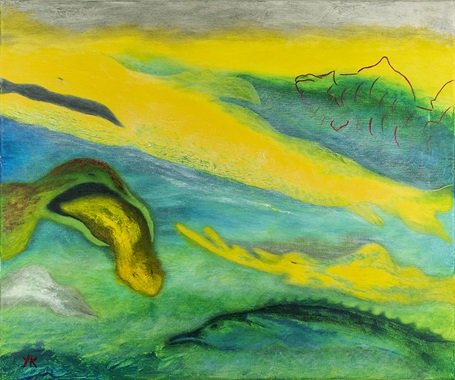 Alegria en los Mares Kunst von Yamelis Kimpel. Acryl auf Leinwand 50cm x 60cm