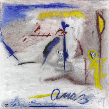 amoRes von Yamelis Kimpel, Kunst Leinwand Bild Grösse 50x50cm